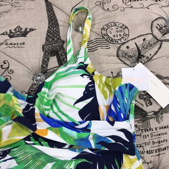 Host Pick Raisins Curve Palm Springs Aries Tankini Swim Top - Picture 7 of 9